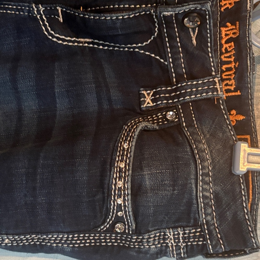 Rock Revival Dark Blue Denim Jeans - Picture 4 of 5